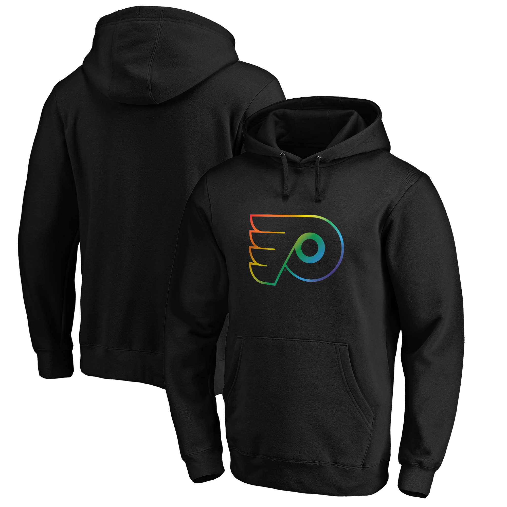 Men's Black Philadelphia Flyers Team Pride Logo Pullover Hoodie